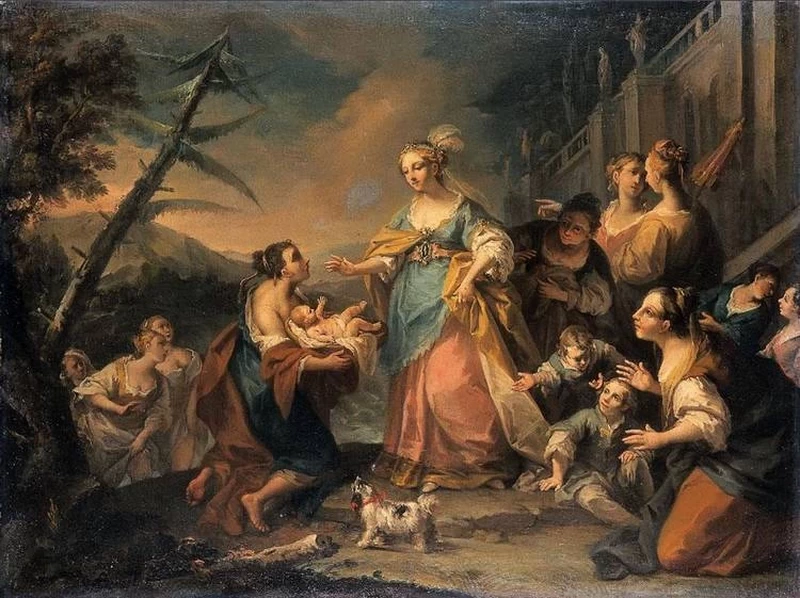 Il ritrovamento di Mosè - attribuito